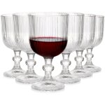 Verres rainur�s pour vin blanc, vin rouge, eau et desserts