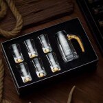 Verres � shot 12ml - lot de 6 verres + distributeur de vin - verre a vodka cool