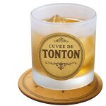 Verre avec sous - verre cuv�e de tonton