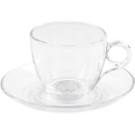 Verre � th� avec soucoupe, lot de 6