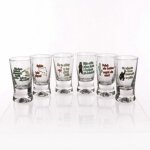 Verres  vodka amusants 25 ml 6 pices.