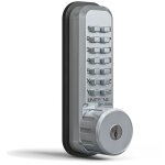 Verrou mécanique réversible à code et 3 clés serrure pene dormant à crochet unitecnic 2500cs Verrou mécanique réversible à code et 3 clés serrure pene dormant à crochet unitecnic 2500cs