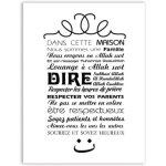 Version fran�aise r�gles de la maison islamique art mural impressions sur toile d�cor � la maison, murale ...