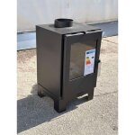 Po�le � bois 5 kw compact ? rendement 80, 2 % ? volume chauffable 40 - 80 m� ? sortie fum�es �150 mm ...