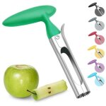 (vert)d�noyauteur � pomme - vide pomme - acier inoxydable 304 - lame dentel�e - poign�e confortable - ...