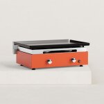 Verycook - plancha gaz crative 2 feux acier maill