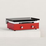 Verycook - plancha gaz crative 2 feux acier maill