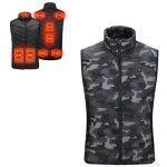 Veste chauffante homme femme, gilet chauffant electrique usb, doudoune chauffante hiver impermeable lavable, ...