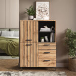 Vicco ? vestiaire amber ch�ne wotan 100x142x38 cm ? meuble d'entr�e avec rangement pour vestes et chaussures ...