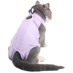 V�tement corporel pour chat en convalescence apr�s castration, taille s, violet