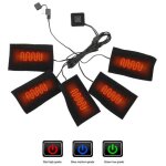 Vtements coussin chauffant usb lectrique 5 pcs coussin chauffant lment chauffant, 3 vitesses rglable ...