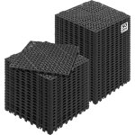 Vevor lot de 50 dalles de jardin piscine 30x30x1, 5 cm noir dalle clipsable ajouree antiderapante en ...