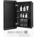 Vevor armoire a pharmacie, 406 x 610 mm, placard de rangement de salle de bain pour medicaments, avec ...