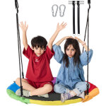 Vevor balancoire ronde, 40  de diametre, supporte jusqua 750 lb, fabriquee en materiau oxford 900d, comprend ...