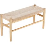 Vevor banc en rotin, 800 x 300 x 402 mm, banc deentree avec pieds en bois de chene, banc de bout de lit ... Vevor banc en rotin, 800 x 300 x 402 mm, banc deentree avec pieds en bois de chene, banc de bout de lit ...