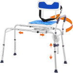 Vevor banc de transfert de baignoire coulissant avec siege pivotant a 360 degres, banc de transfert de ...