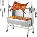 Vevor barbecue a charbon avec tournebroche electrique 42 w charge 61 kg, rotissoire barbecue 94, 4 cm, ...