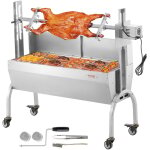 Vevor barbecue a charbon avec tournebroche electrique 52 w charge 90 kg, rotissoire barbecue 118, 5 cm, ...