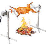 Vevor barbecue rotissoire 116 cm, kit de rotisserie electrique charge 41 kg, tournebroche electrique ...