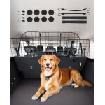 Vevor barriere de voiture pour chien reglable 97, 2 - 156, 5 cm, grille pare - chien en treillis metallique ...