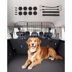 Vevor barriere de voiture pour chien reglable 97, 2 - 156, 5 cm, grille pare - chien en treillis metallique ...