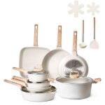 Vevor batterie de cuisine, 19 pcs, ensemble de casseroles et poeles a induction avec revetement anti ...