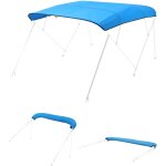 Vevor bimini pour bateau a 4 arceaux, 244 cm, taud de soleil impermeable avec toile en polyester 600d, ...