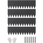 Vevor bordure de jardin en acier, lot de 4, bordures paysageres en metal, 1016x304, 8 mm, resistante ...