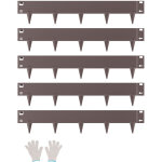 Vevor bordure de jardin en acier, lot de 5, bordures paysageres en metal, 990 x 181 mm, resistante a ...