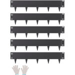 Vevor bordure de jardin en acier, lot de 5, bordures paysageres en metal, 990 x 207 mm, resistante a ...