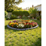 Vevor bordure de jardin en fausse pierre, 1180x95x57 mm, bordure de pelouse realiste, conception modulaire, ...