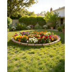 Vevor bordure de jardin en fausse pierre, 1180x95x57 mm, bordure de pelouse realiste, conception modulaire, ...