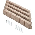 Vevor bordure de jardin en fausse pierre, 1190 x 100 x 155 mm, bordure de pelouse realiste, conception ...