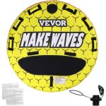 Vevor bouee tractee gonflable pour bateau, tube remorquable pour 1 a 3 passagers, 231 kg, tube rond de ...