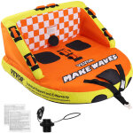 Vevor bouee tractee gonflable, canape tracte pour tubing bateaux, 1 a 2 passagers, avec sieges de pont ...