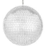 Vevor boule disco miroir 295 mm, boule a facette miroir avec anneau de suspension, decorations de fete ...