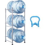 Vevor pour bouteille deeau skyshalo, 3 niveaux, capacite de 5 gallons, rangee unique, organisateur de ...