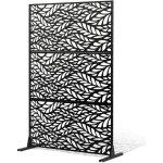 Vevor brise - vue en metal, 120x183 cm, panneau intimite autoportant avec support, ecran de confidentialite ...
