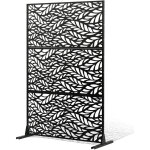 Vevor brise - vue en metal, 120x183 cm, panneau intimite autoportant avec support, ecran de confidentialite ...