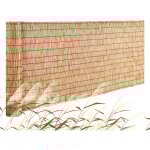Brise - vue en roseau, 3, 3 x 13, 3 pi, rouleau de roseau decoratif exterieur pour patio, separateur ...