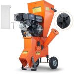 Vevor broyeur a bois moteur a essence robuste 8, 6 kw, tremie laterale 17 cm, 420 cc, dechiquetage rapide ...