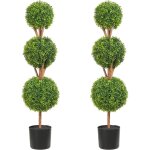 Mophorn - vevor buis topiaire artificiel 122 cm boule de buis artificiel exterieur 2 fausses plantes ...