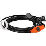 Vevor cable chauffant tuyaux antigel 4 m 23 w / m avec thermostat integre, installation pratique pour ...