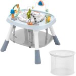 Vevor centre deactivites bebe, siege rotatif 360, table jeu interactive, hauteur reglable, transat pour ...