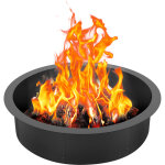 Vevor ? cercle de feu de camp 35 pouces ? insert en acier au carbone ? hauteur 10 pouces ? montage enterr� ...