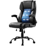 Vevor chaise de bureau avec accoudoirs rabattables et coussin lombaire, fauteuil de direction ergonomique, ...