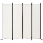 Vevor cloison de separation en tissu, separateur de piece pliable a 4 panneaux, paravent de confidentialite ...