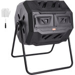 Vevor composteur de jardin rotatif 162, 7 l double chambre bac a compost rotatif a 360� en pp sans bpa ...