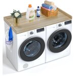 Vevor comptoir pour lave - linge et seche - linge, 137 x 70 cm, surface de comptoir en bois, resistant ...