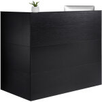 Vevor comptoir de reception 140x80x120 cm, banque deaccueil en forme de l, bureau de reception avec tiroir, ...